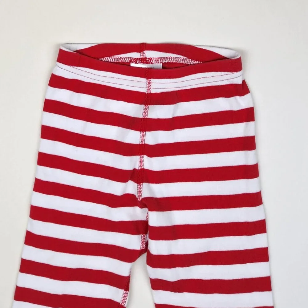 Hanna Andersson Red White Stripe Long John Pajama Pants sz US 5 110cm